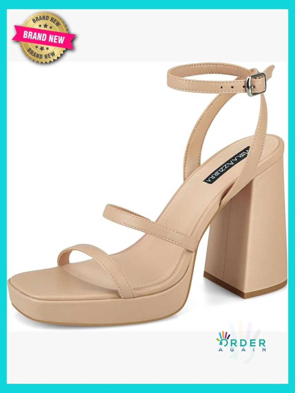 Platform Strappy Heel Sandals Square Open Toe Chunky High Heeled Dress Shoes